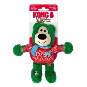 KONG Christmas Wild Knots Bear Assorted Medium to Large Dog Toy