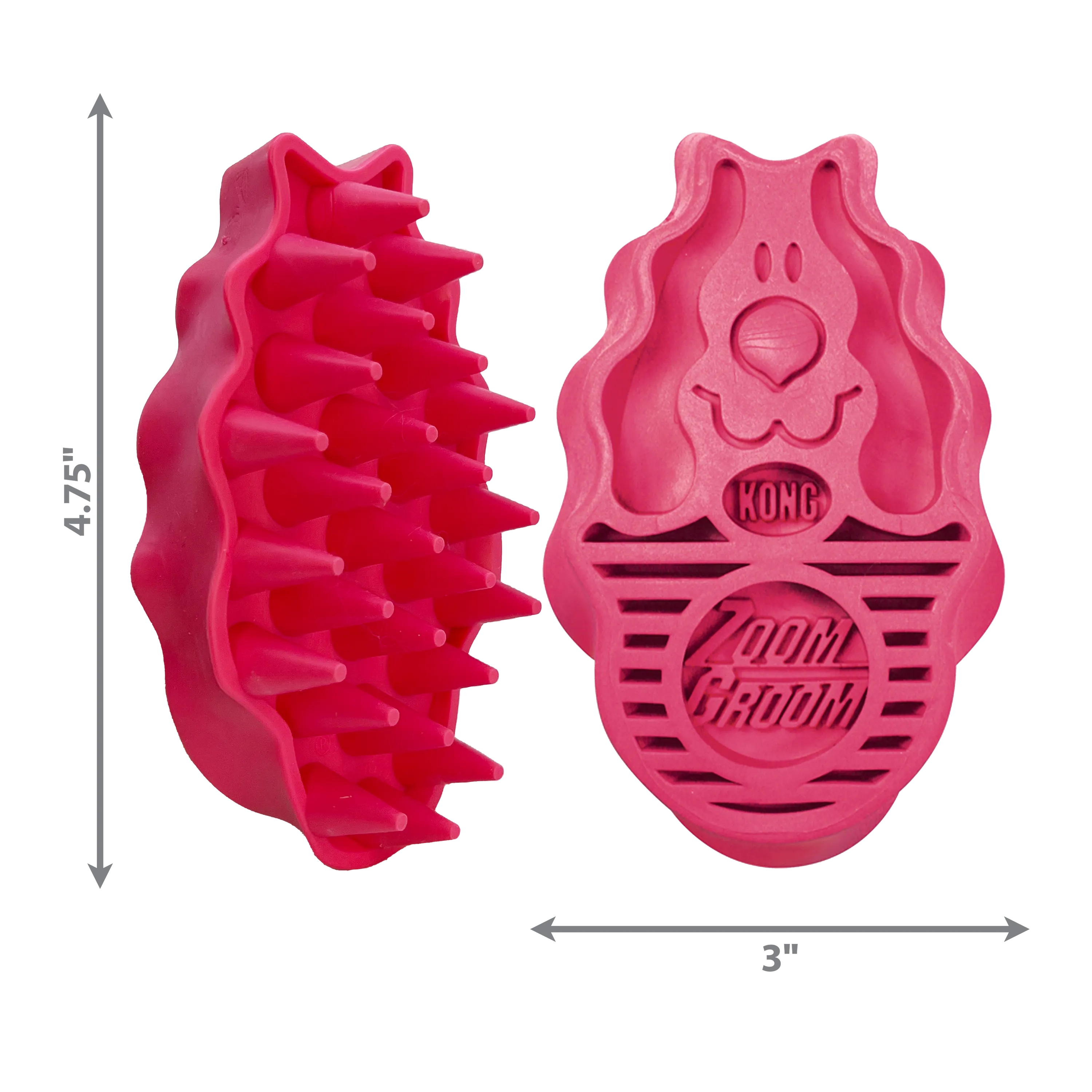 KONG ZoomGroom™ Raspberry Dog Grooming Brush (Large)