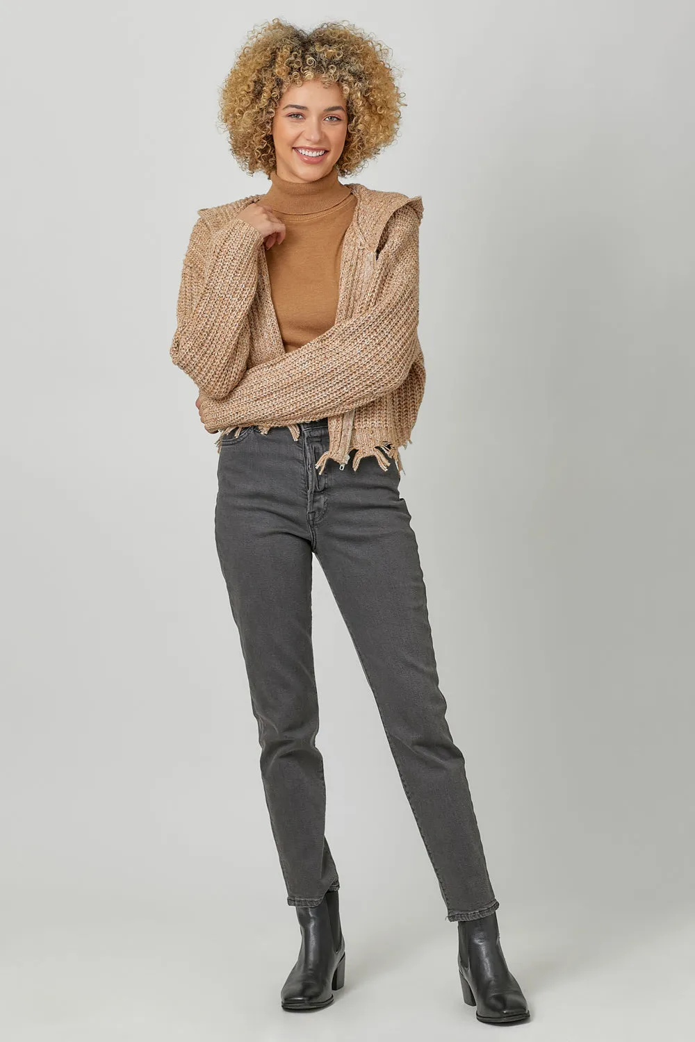 Laguna Distressed Zip-Up, Final SALE