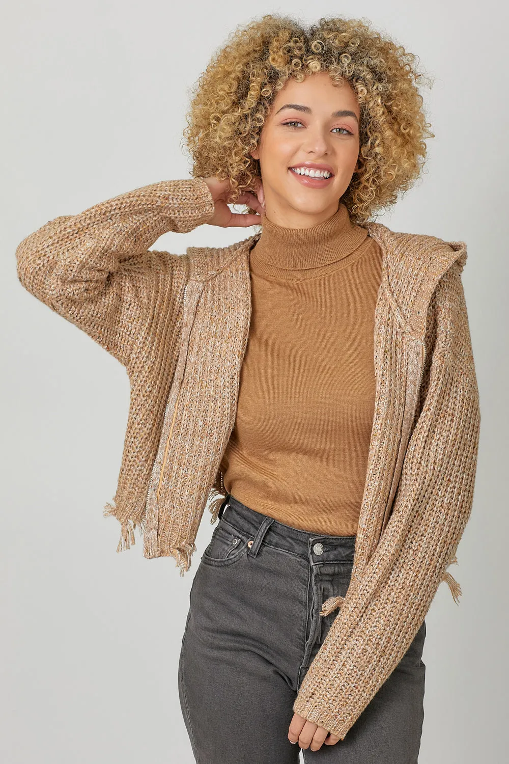Laguna Distressed Zip-Up, Final SALE