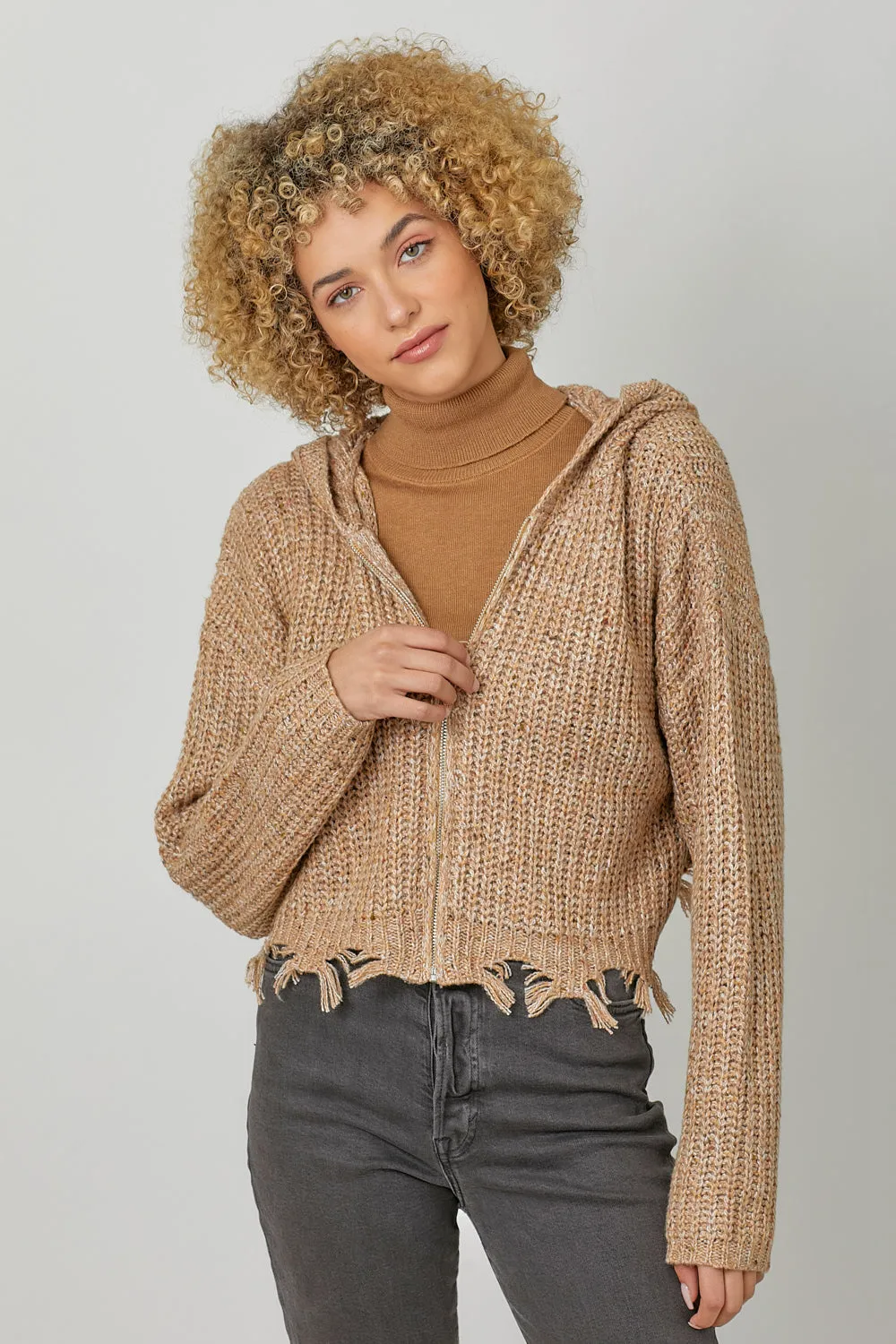 Laguna Distressed Zip-Up, Final SALE