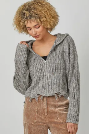 Laguna Distressed Zip-Up, Final SALE