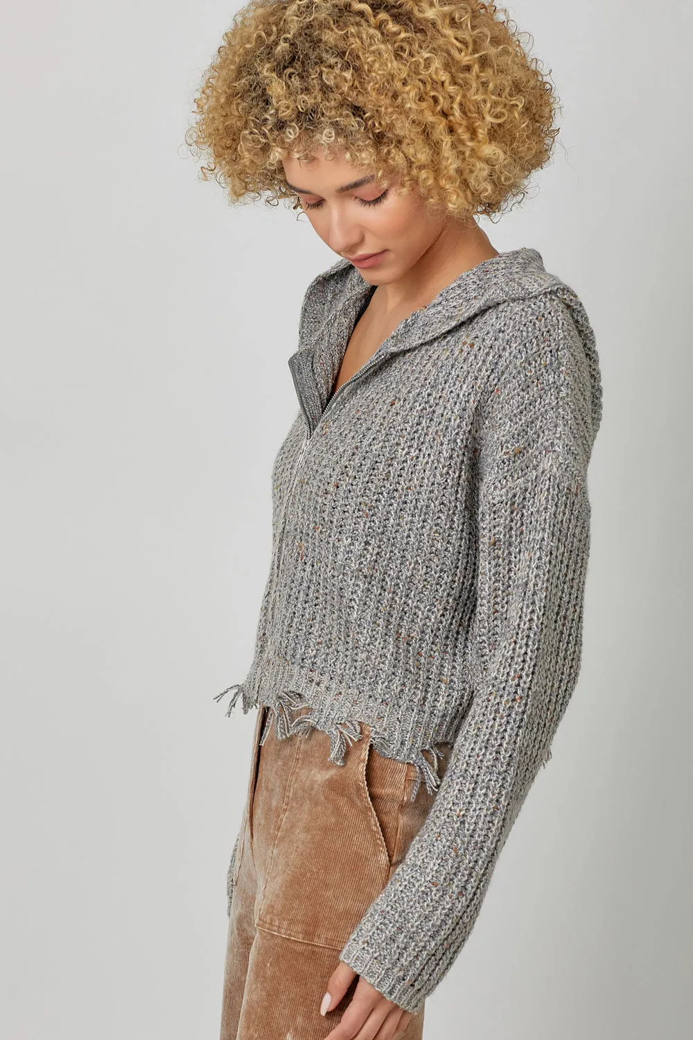 Laguna Distressed Zip-Up, Final SALE