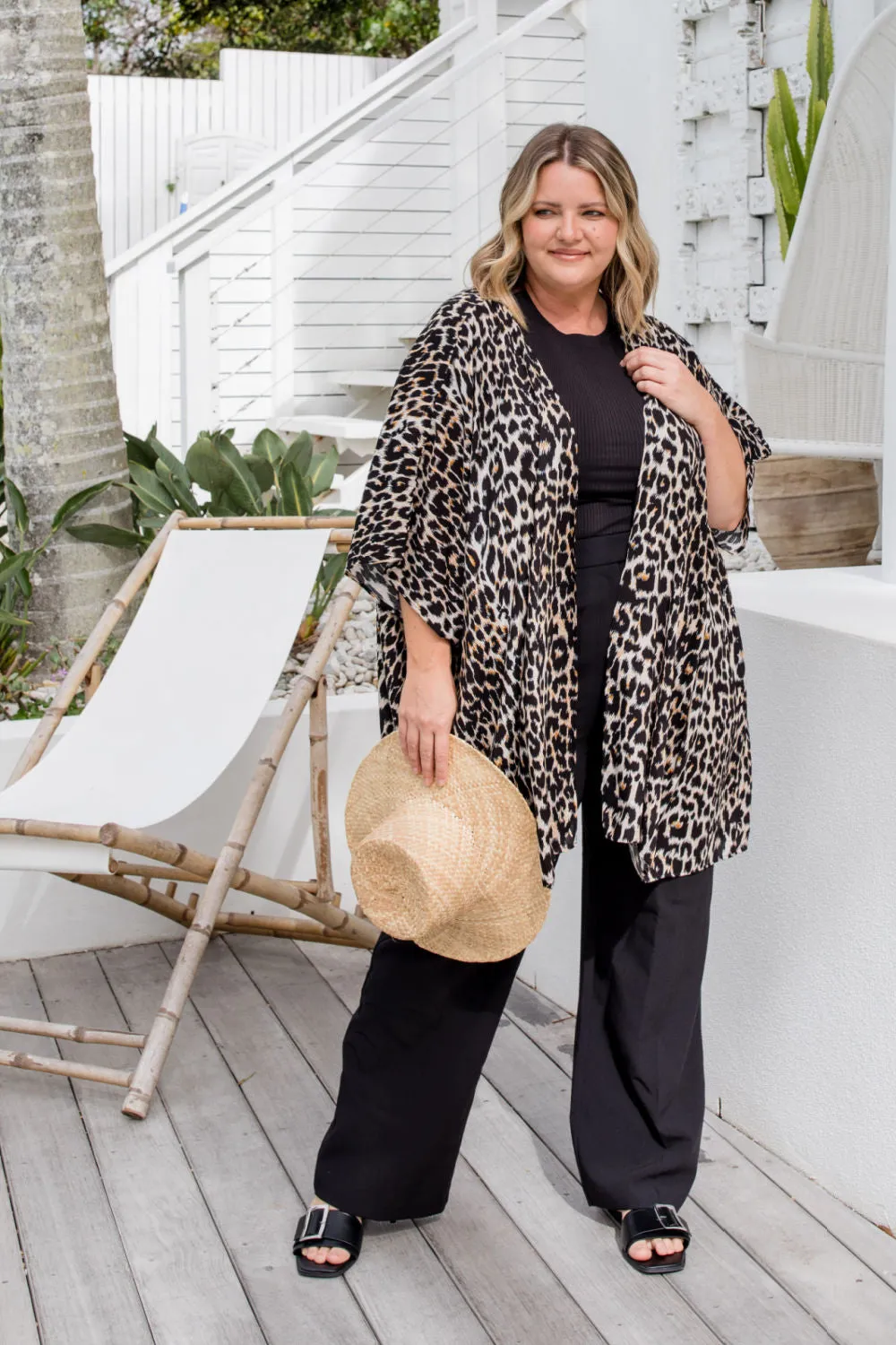 Leopard Print Kimono