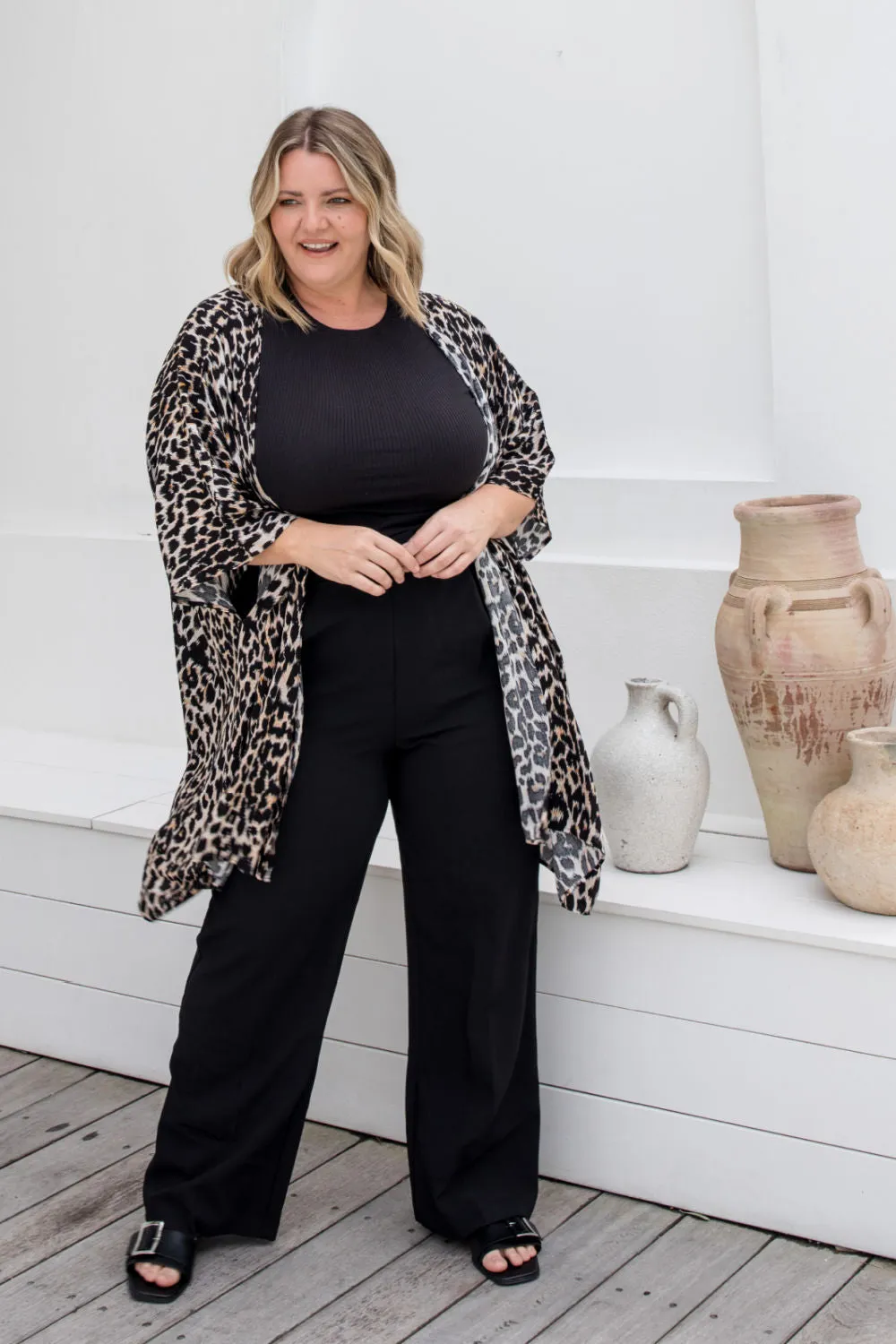 Leopard Print Kimono