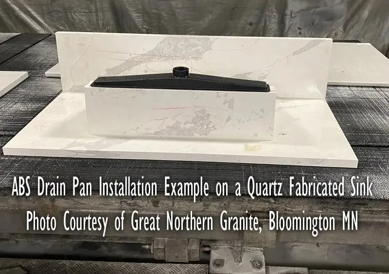Linear Slot Drain Pan- Black ABS - CUSTOM MADE LENGTH