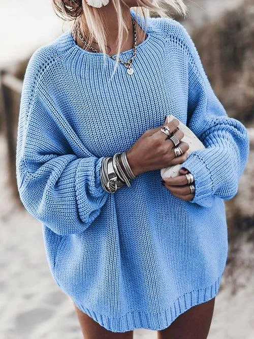 Loose Knitted Autumn Winter Knitwear Pullover