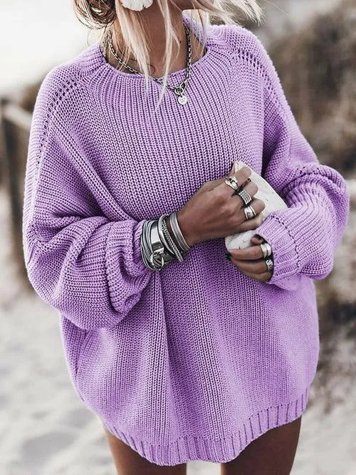 Loose Knitted Autumn Winter Knitwear Pullover