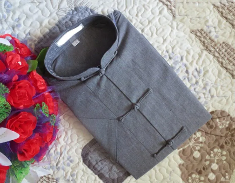 Men's Autumn Cotton Jacket With Chinese Collar