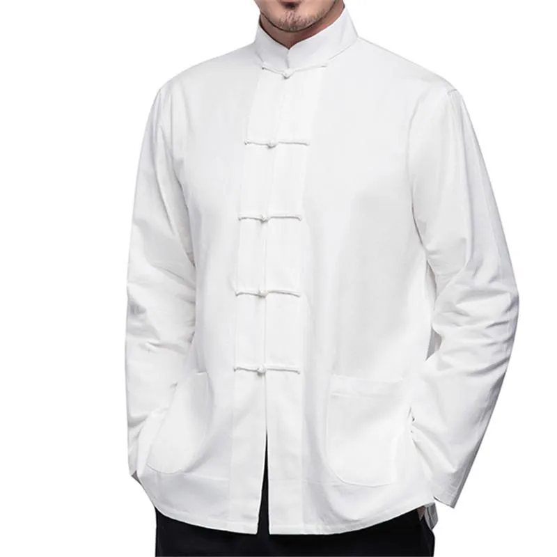 Men's Autumn Cotton Jacket With Chinese Collar
