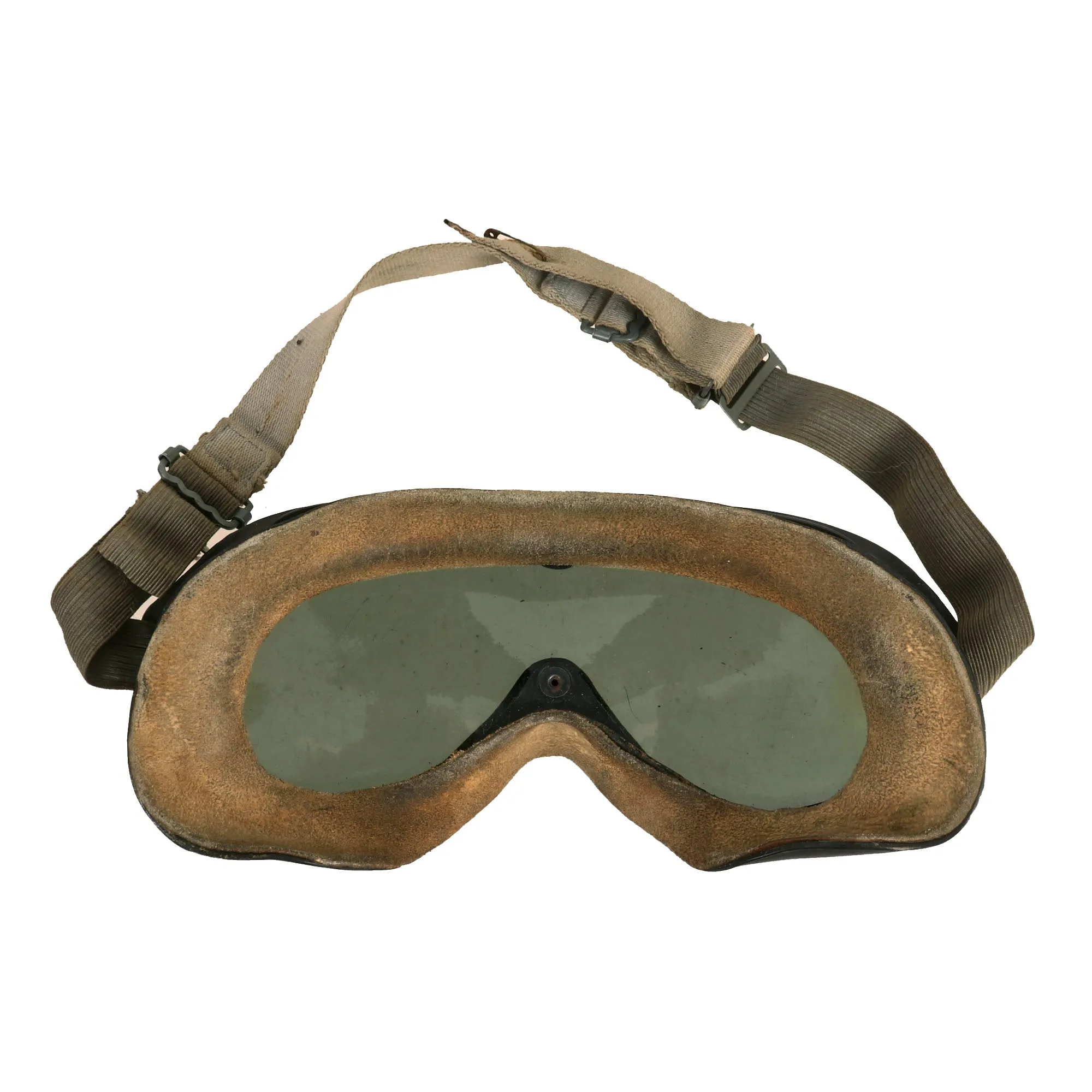 Original U.S. WWII Army Air Forces Aviator Flight Helmet Set - Polaroid B-8 Goggles with Box, A-14 Mask, ANB-H-1 Headset and A-11 Helmet