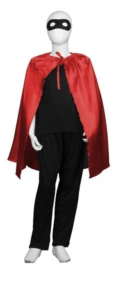 Party Cape with Mask Set Costume | Child's Superhero Red Cosplay