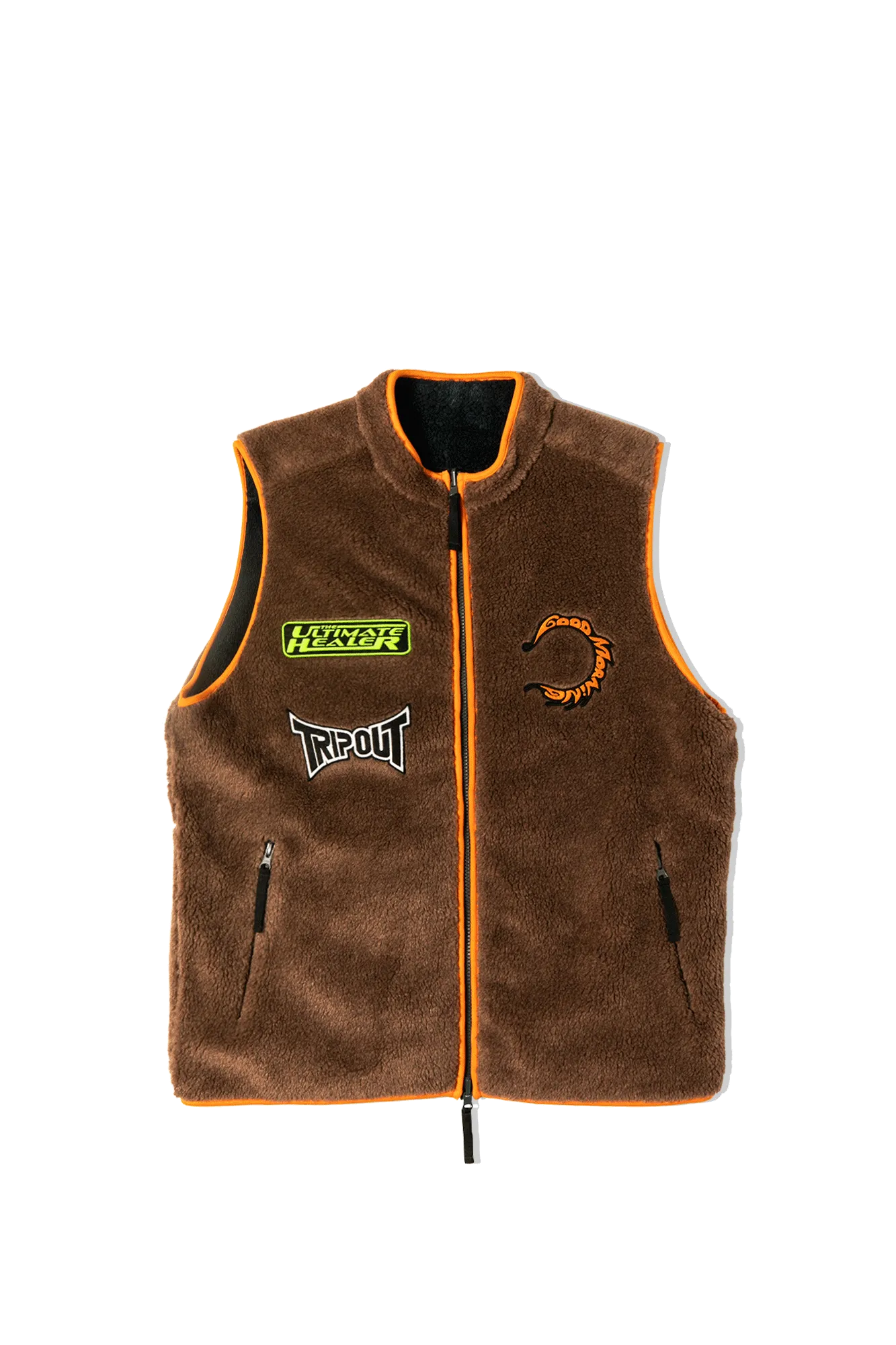 Reversible Polar Fleece Zip Thru Vest