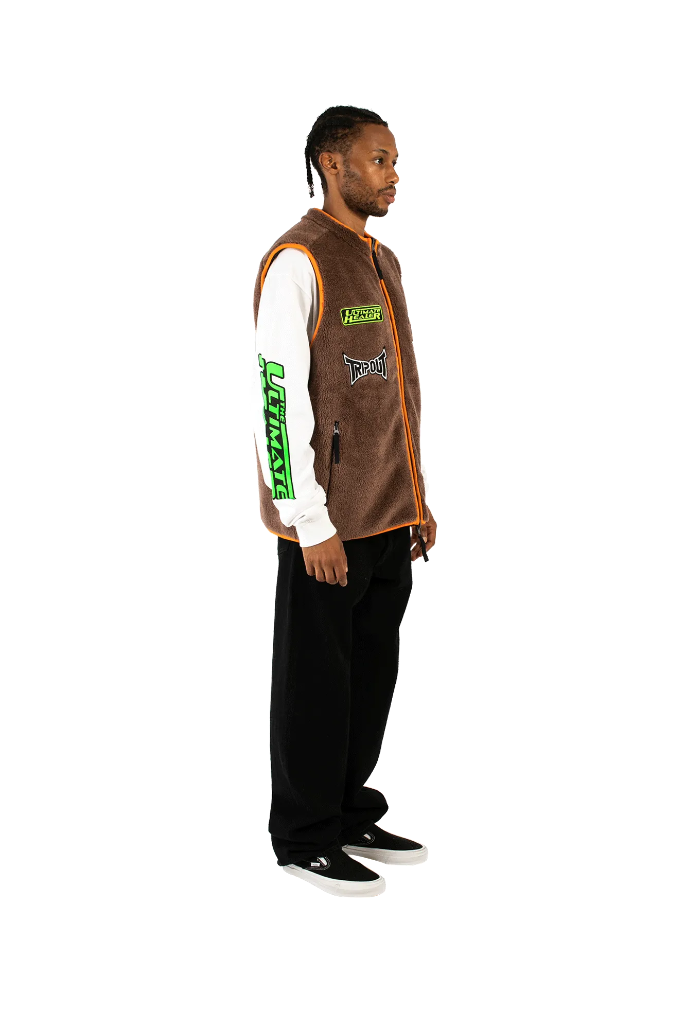 Reversible Polar Fleece Zip Thru Vest