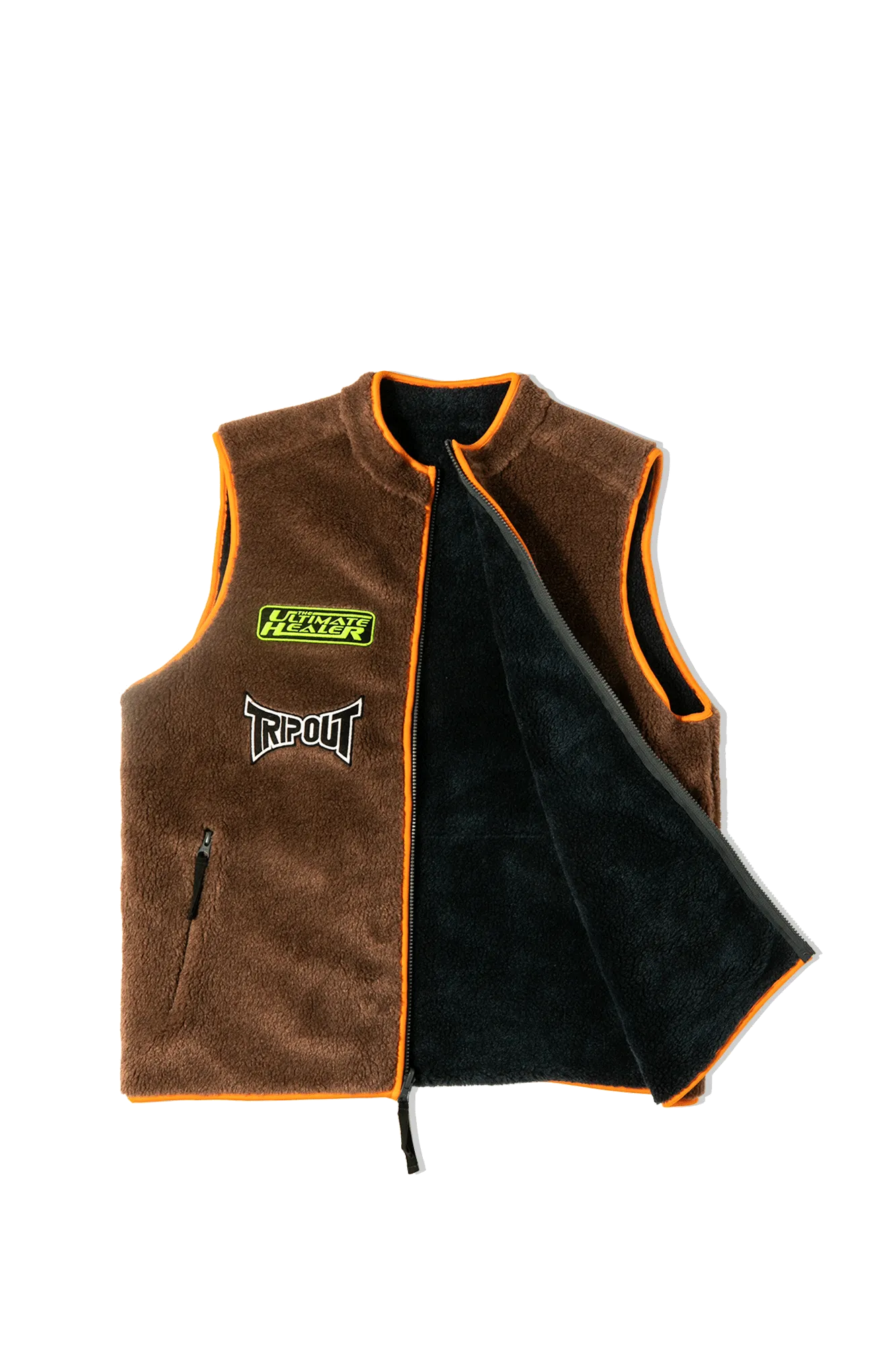 Reversible Polar Fleece Zip Thru Vest