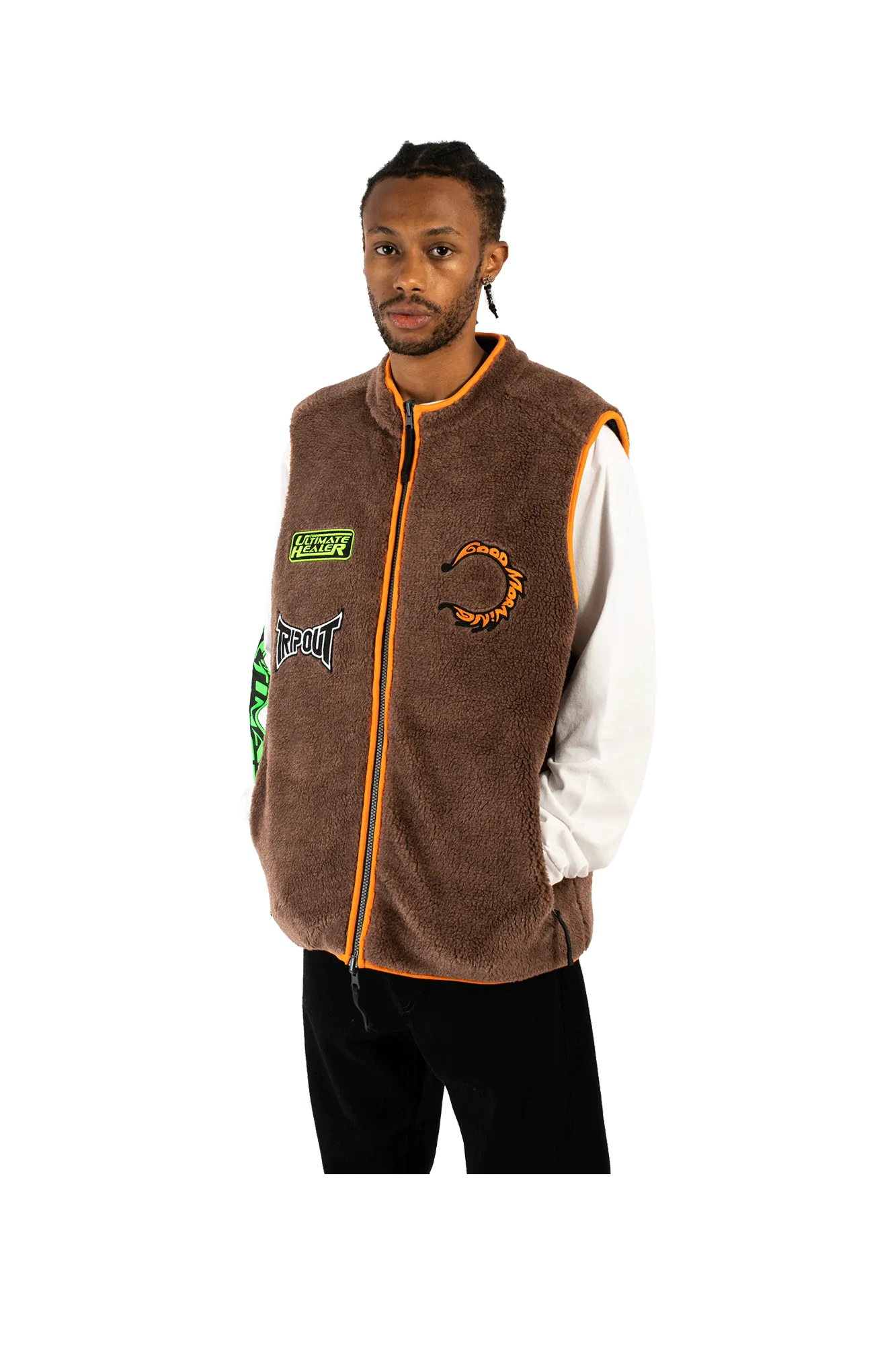 Reversible Polar Fleece Zip Thru Vest