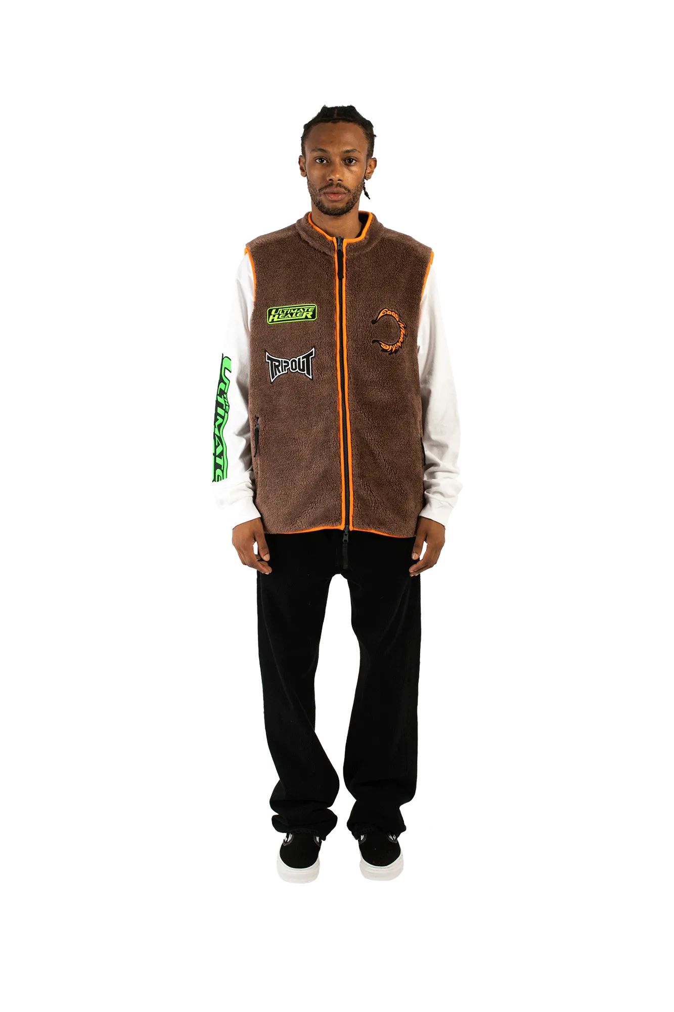 Reversible Polar Fleece Zip Thru Vest