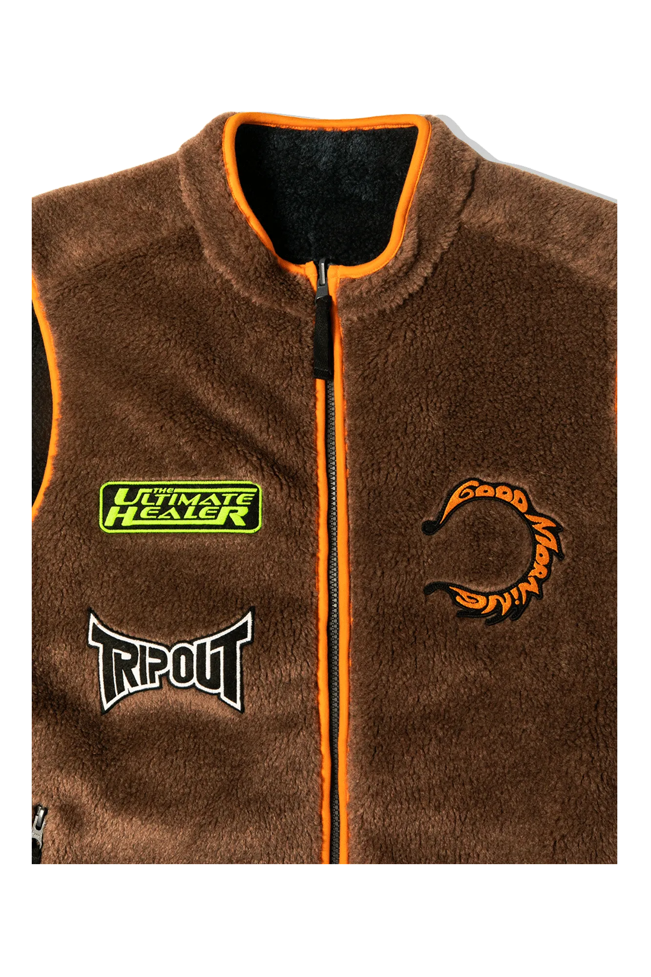 Reversible Polar Fleece Zip Thru Vest