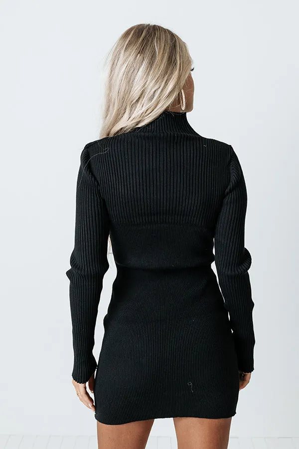 Room With A View Sweater Dress In Black