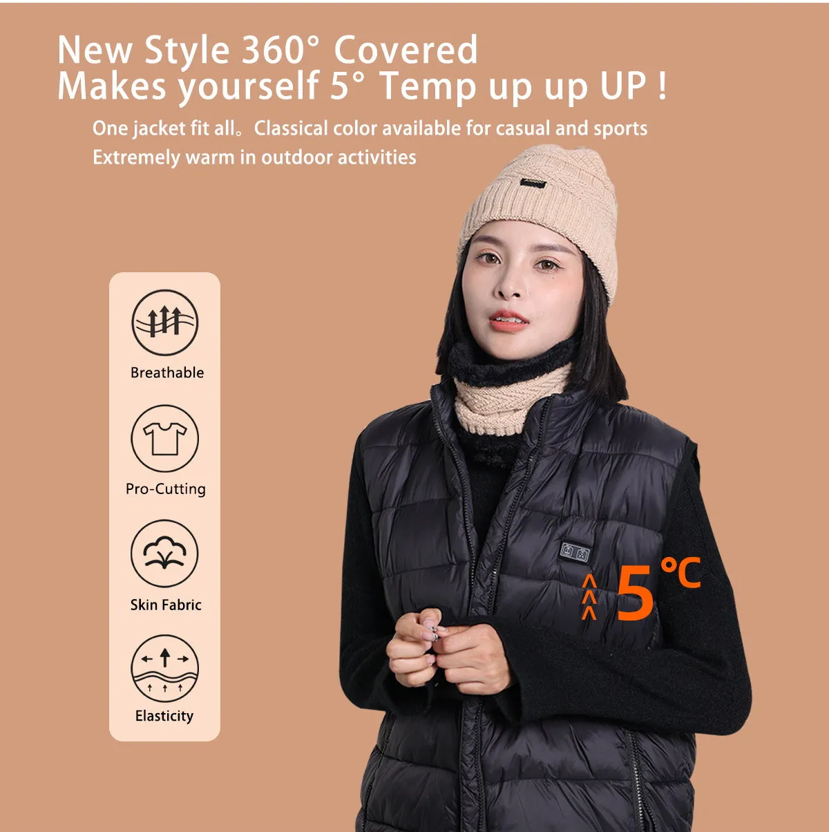 Sidiou Group Unisex Winter Fashion Knitted Women Fleece Beanie Hat Thermal Scarves Sets Warm Thick Earflap Hat And Scarf Set