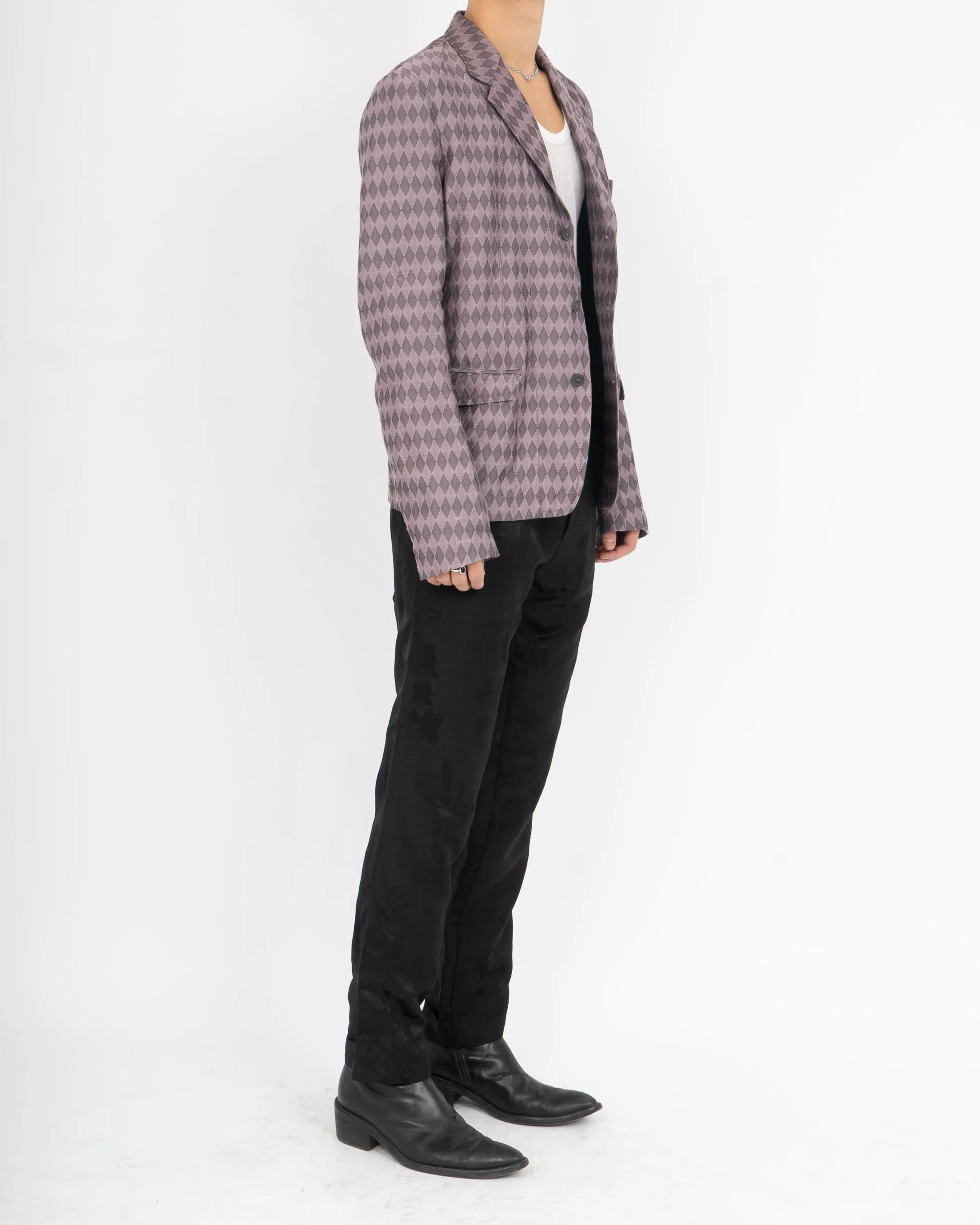 SS17 Lilac Checked Casual Blazer