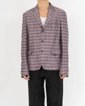 SS17 Lilac Checked Casual Blazer