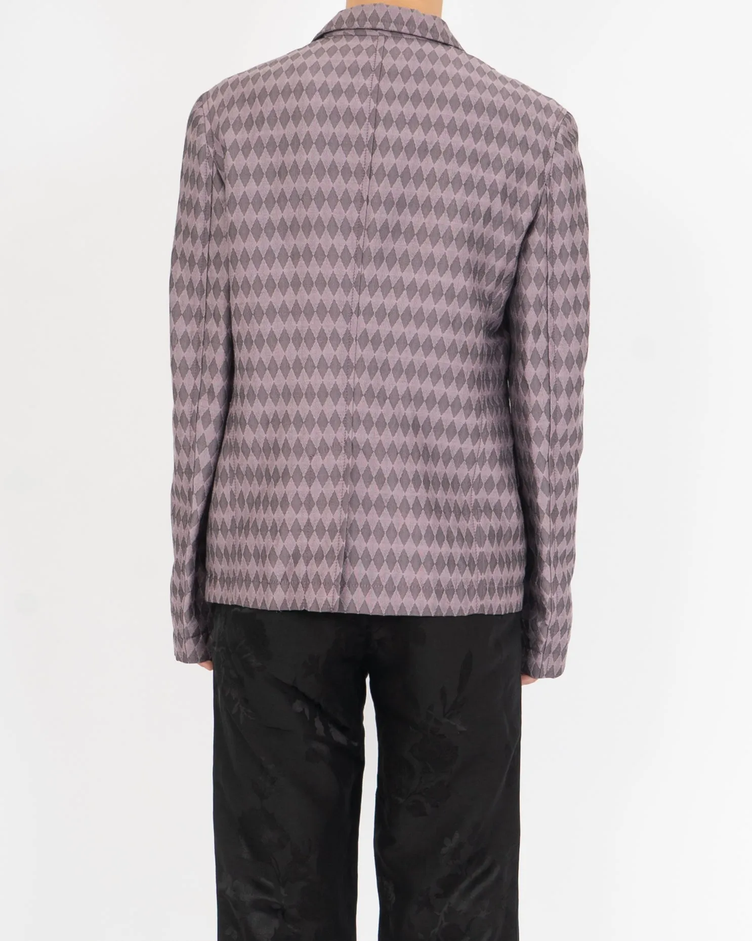 SS17 Lilac Checked Casual Blazer