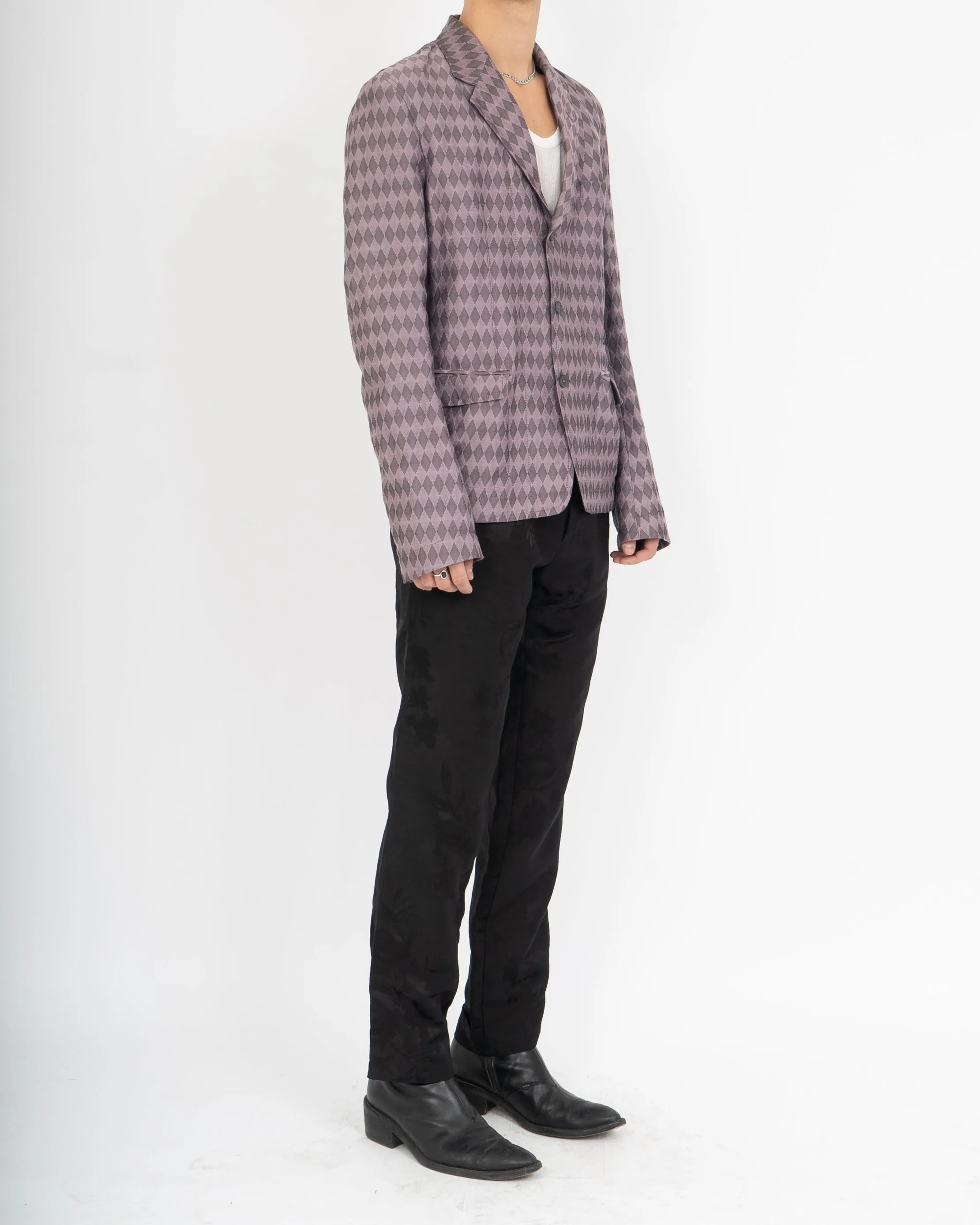 SS17 Lilac Checked Casual Blazer