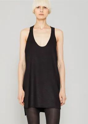 TANK TOP OVERSIZED - TECH LACES STRETCH black