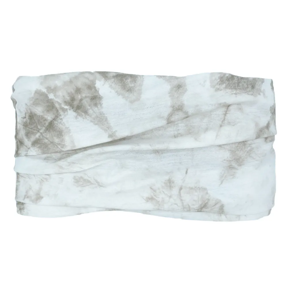 Taupe Tie Dye Tube Turban