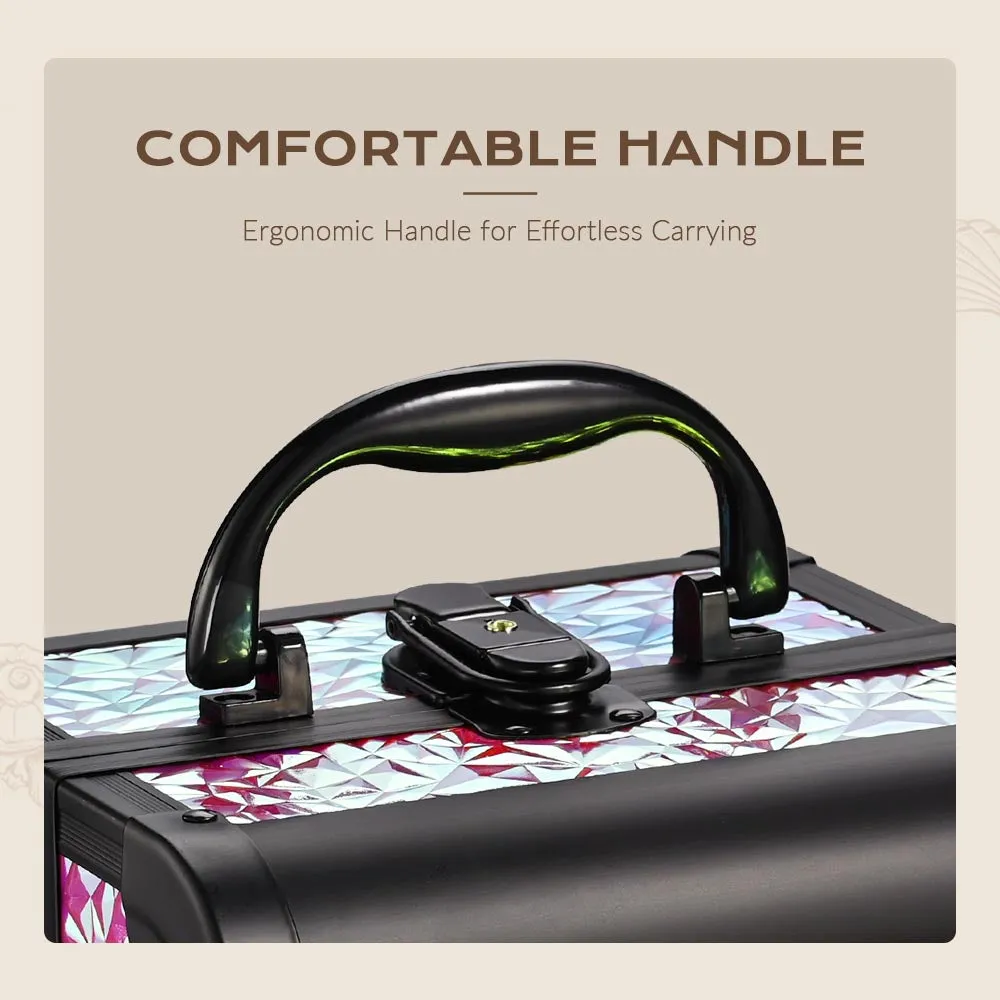 TheLAShop Makeup Train Case with Mirror & Extendable Tray