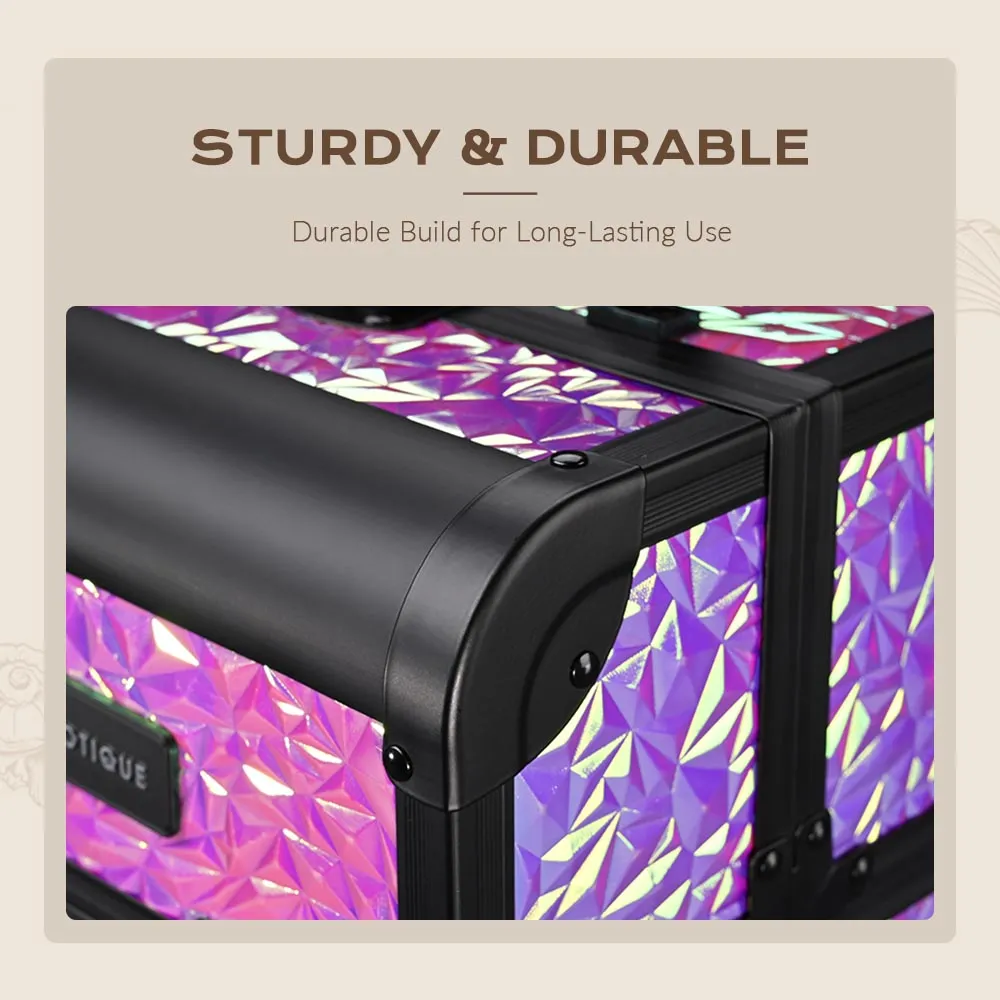 TheLAShop Makeup Train Case with Mirror & Extendable Tray