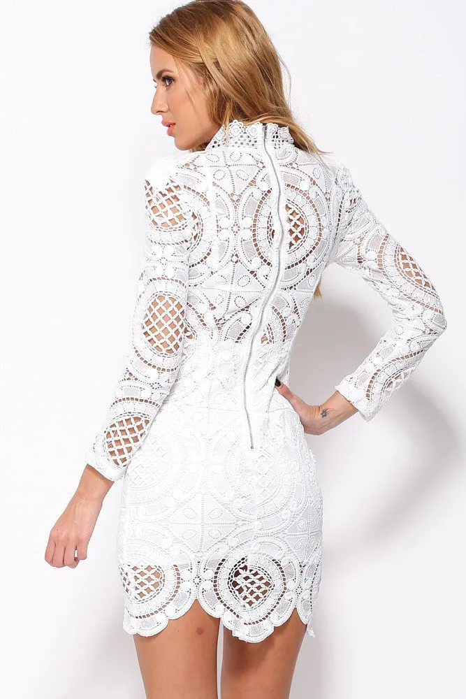 Turtleneck Crochet Dress