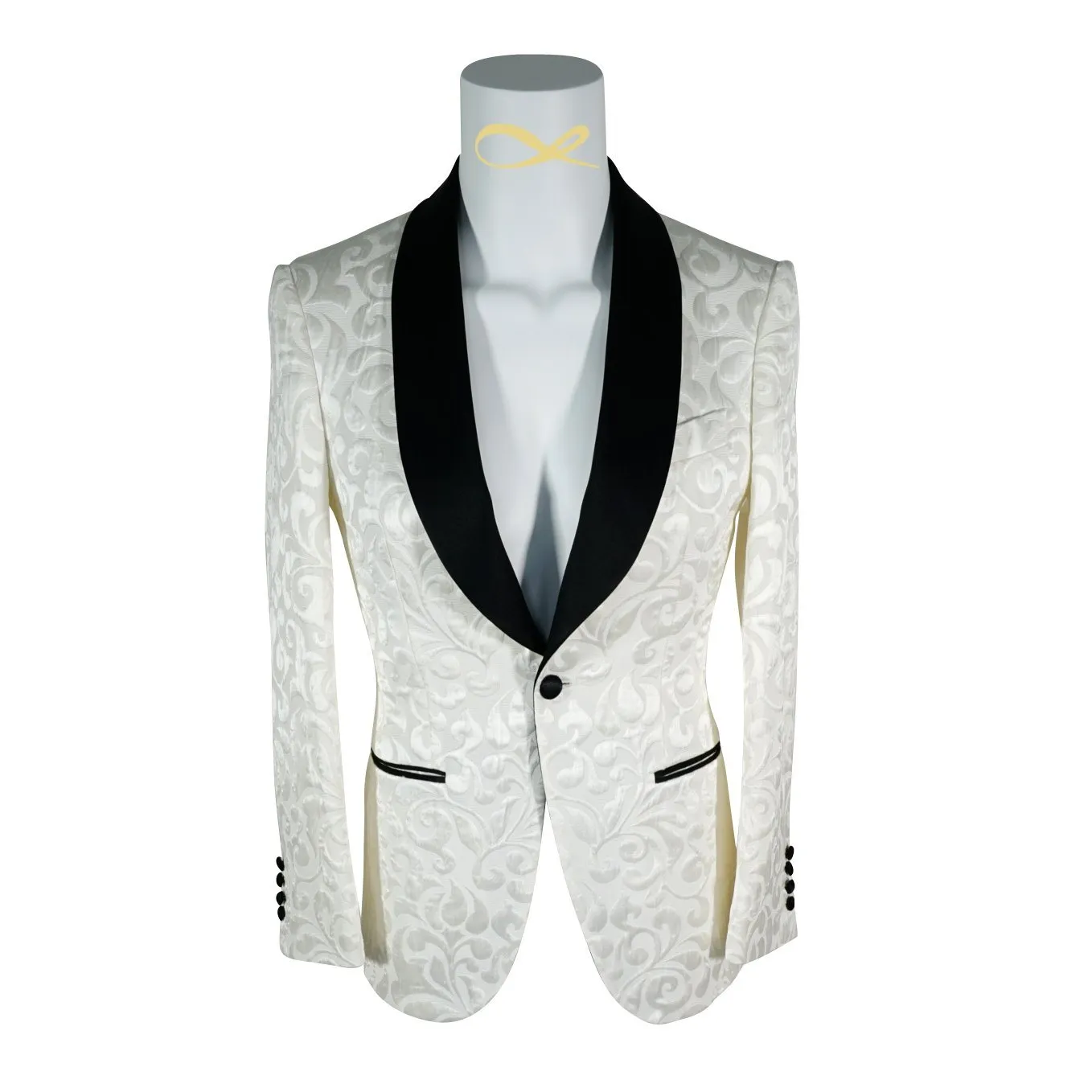 Vanilla & Black Paisley Dinner Jacket