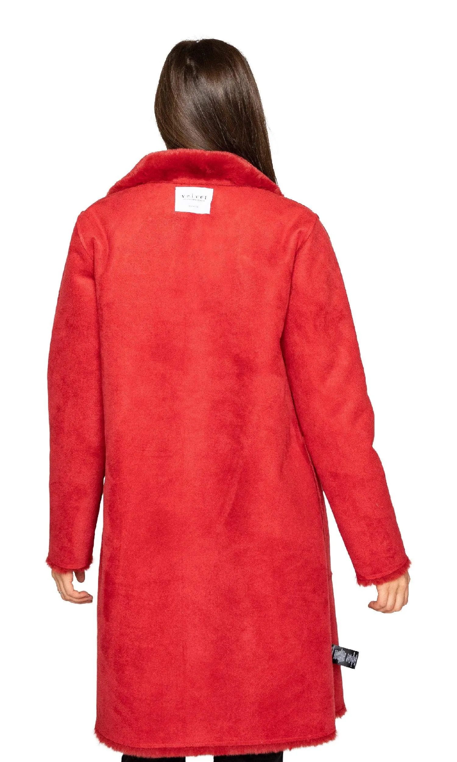 Velvet by Graham & Spencer Mina Faux Fur 3/4 Length Coat