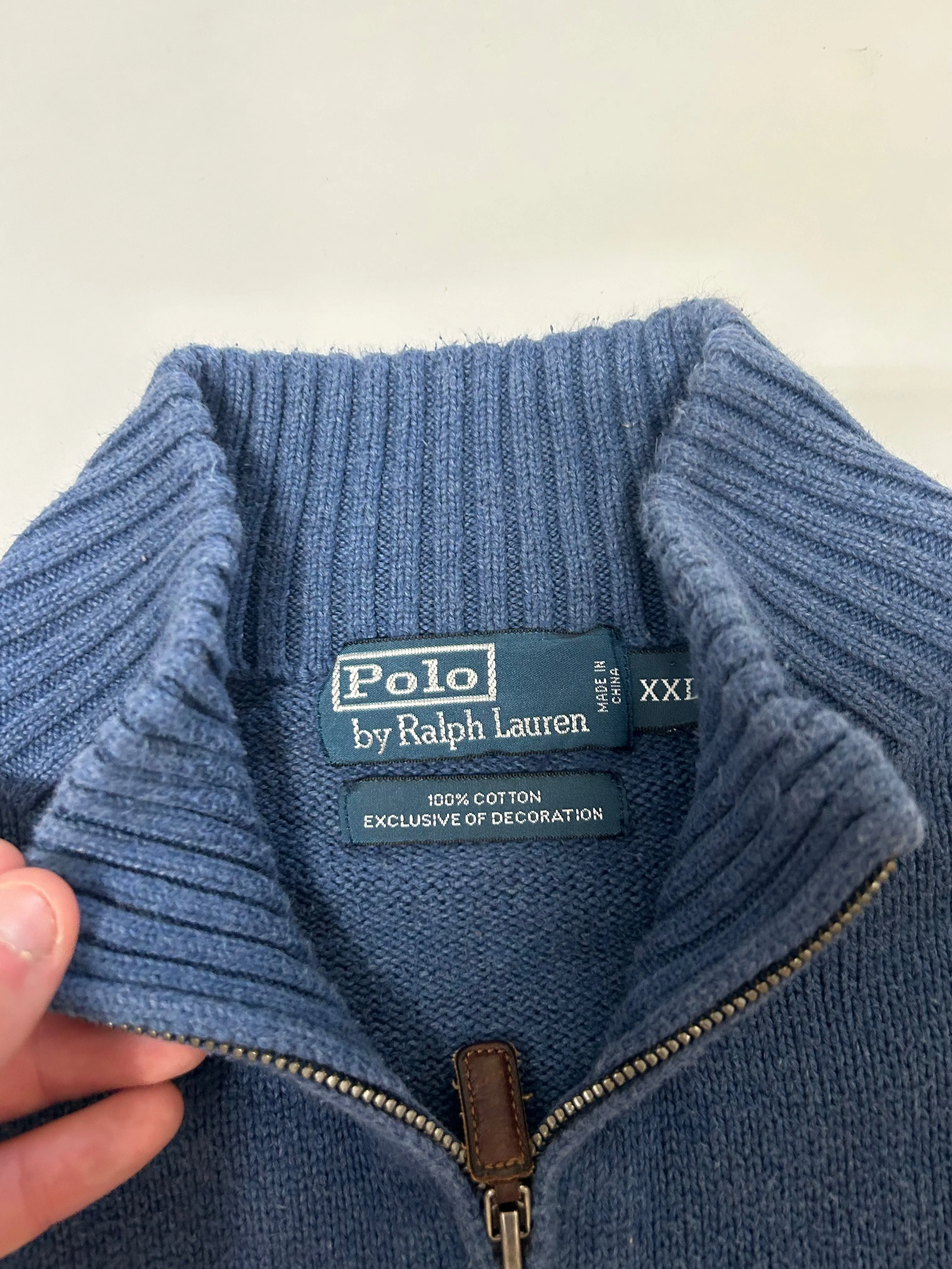 Vintage Ralph Lauren quarter zip knit sweater (XXL)