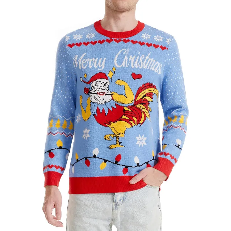 Whimsical and Funny Knitted Christmas Sweater for the Holidays