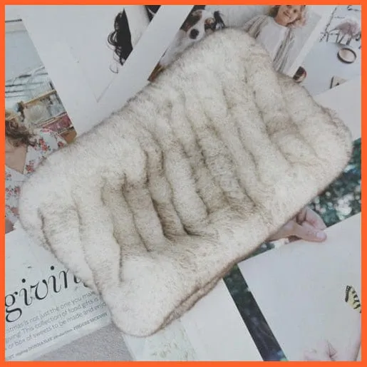 Women Handmade 100% Real Rex Fur Knitted Scarf | Genuine Fur Ring Scarves