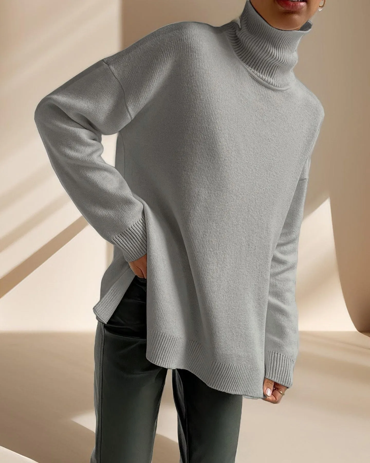 Women's Fashion Loose Turtleneck Sweater