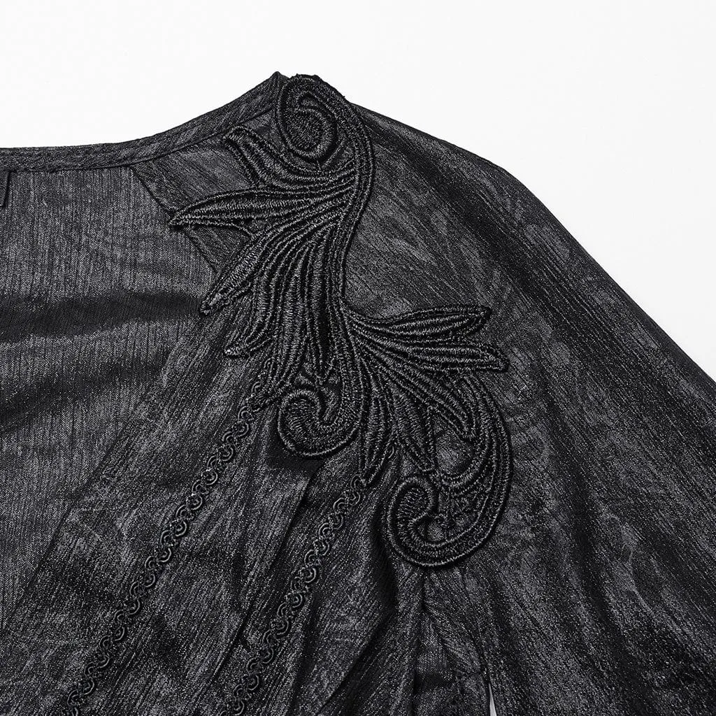 Women's Gothic Plunging Lace-up Ball Gown Dress