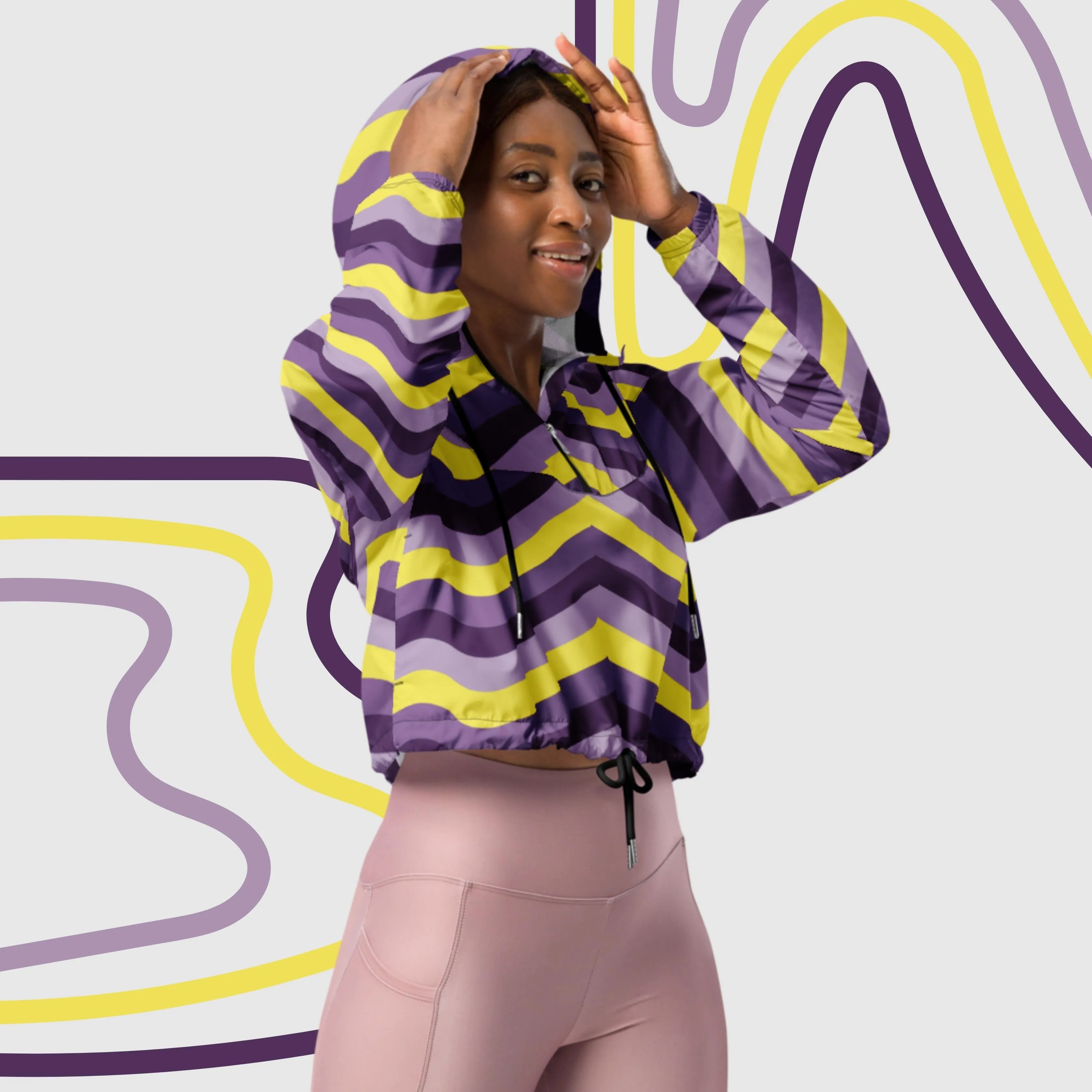 Women’s Retro Cropped Windbreaker